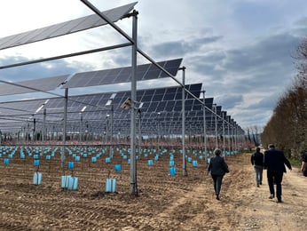 Sun’Agri, la SEFRA et la Chambre d’Agriculture de la Drôme inaugurent le premier démonstrateur agrivoltaïque mondial sur pêches, abricots et cerises