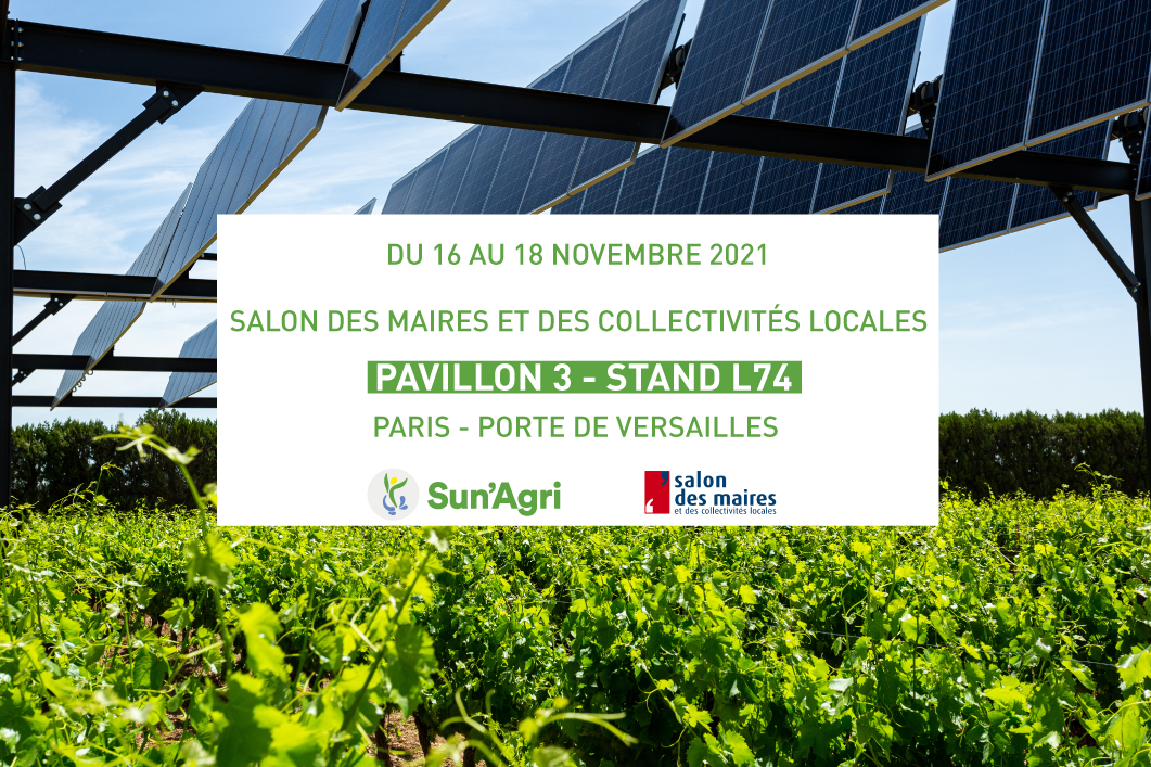 Featured image for “Salon des Maires et des Collectivités Locales : Retrouvez l’équipe Sun’Agri du 16 au 18 Novembre 2021”