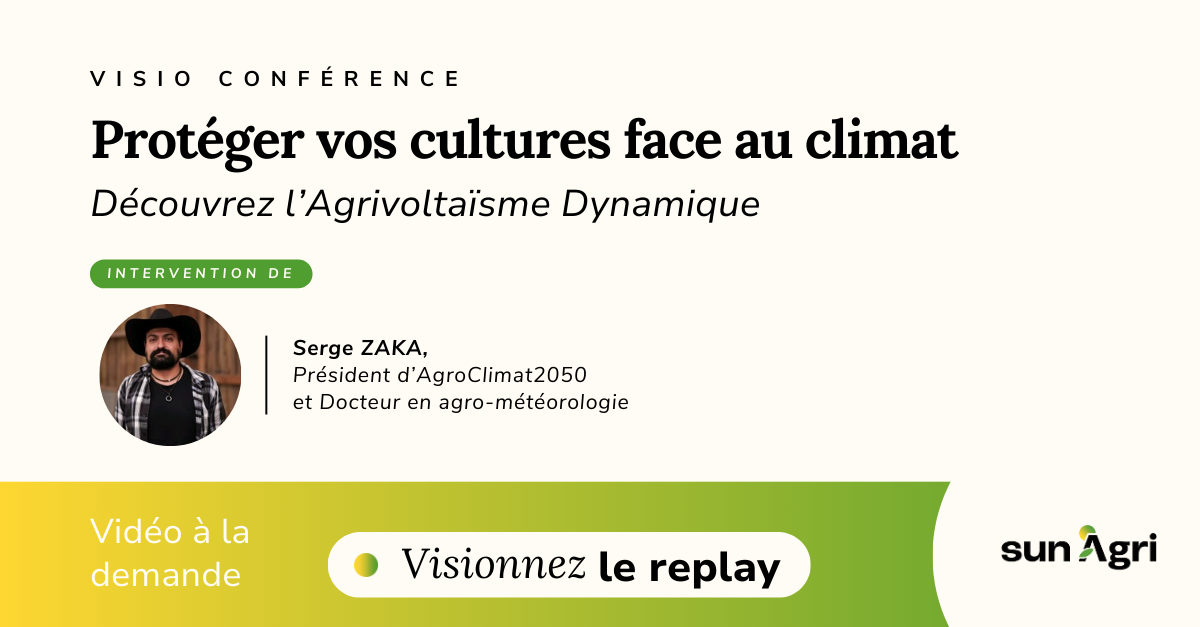 Bannière pour le replay sur les Solutions climatiques en agriculture